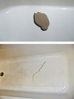 Acrylic Fiberglass Bathtub Crack Hole Repair