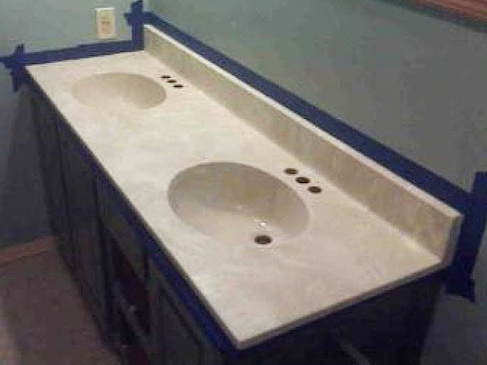 Bath Vanity Top Refinishing Repair Md, How To Change Color Of Bathroom Vanity Top