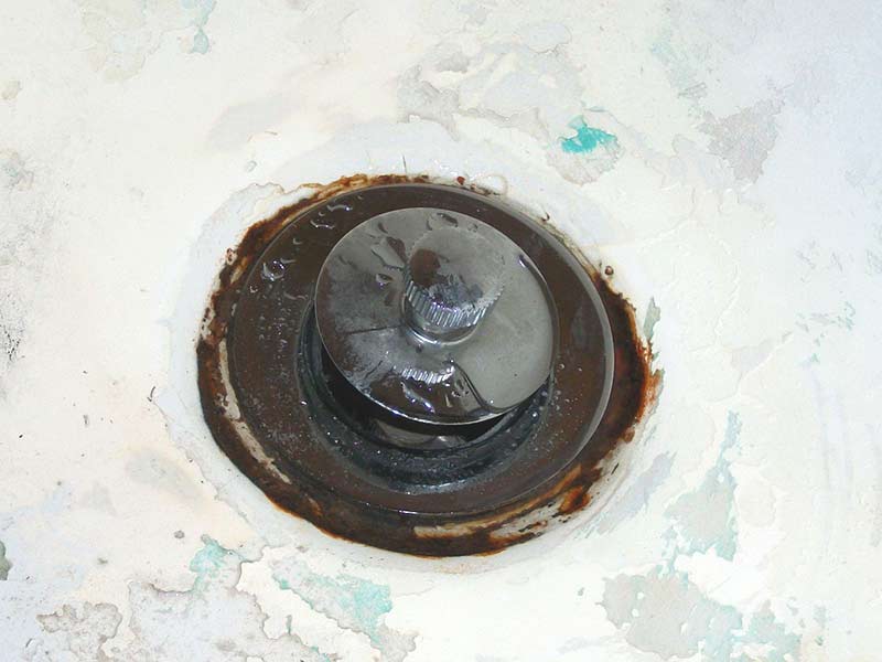 Bathtub Drain Overflow Rust Hole Repair, How To Fix A Corroded Bathtub Drain