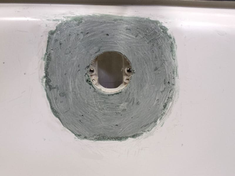 Bathtub Drain Overflow Rust Hole Repair