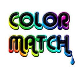 3D Multi colored image of Color Match.