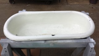 Tub retaining water damage repair.
