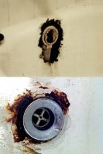 Drain Overflow Rust Hole Repair