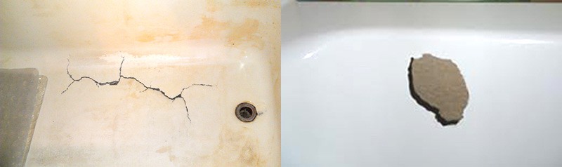 Fiberglass tub repair cracks or holes.