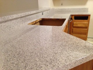 Kitchen countertop resurfacing in Multi-Stone.